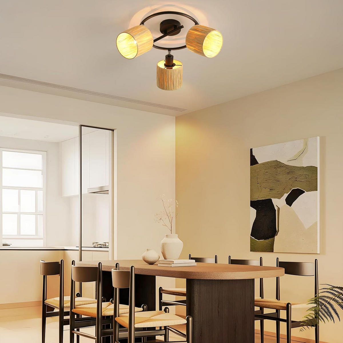 DECKENSTRAHLER Flamara 22/22/26 cm - Schwarz, Metall (26/22/22cm) - ZMH