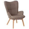 SESSEL Stoff taupe - Taupe, Holz/Textil (71/100/77cm) - CLP