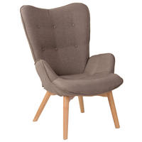 SESSEL Stoff taupe - Taupe, Holz/Textil (71/100/77cm) - CLP