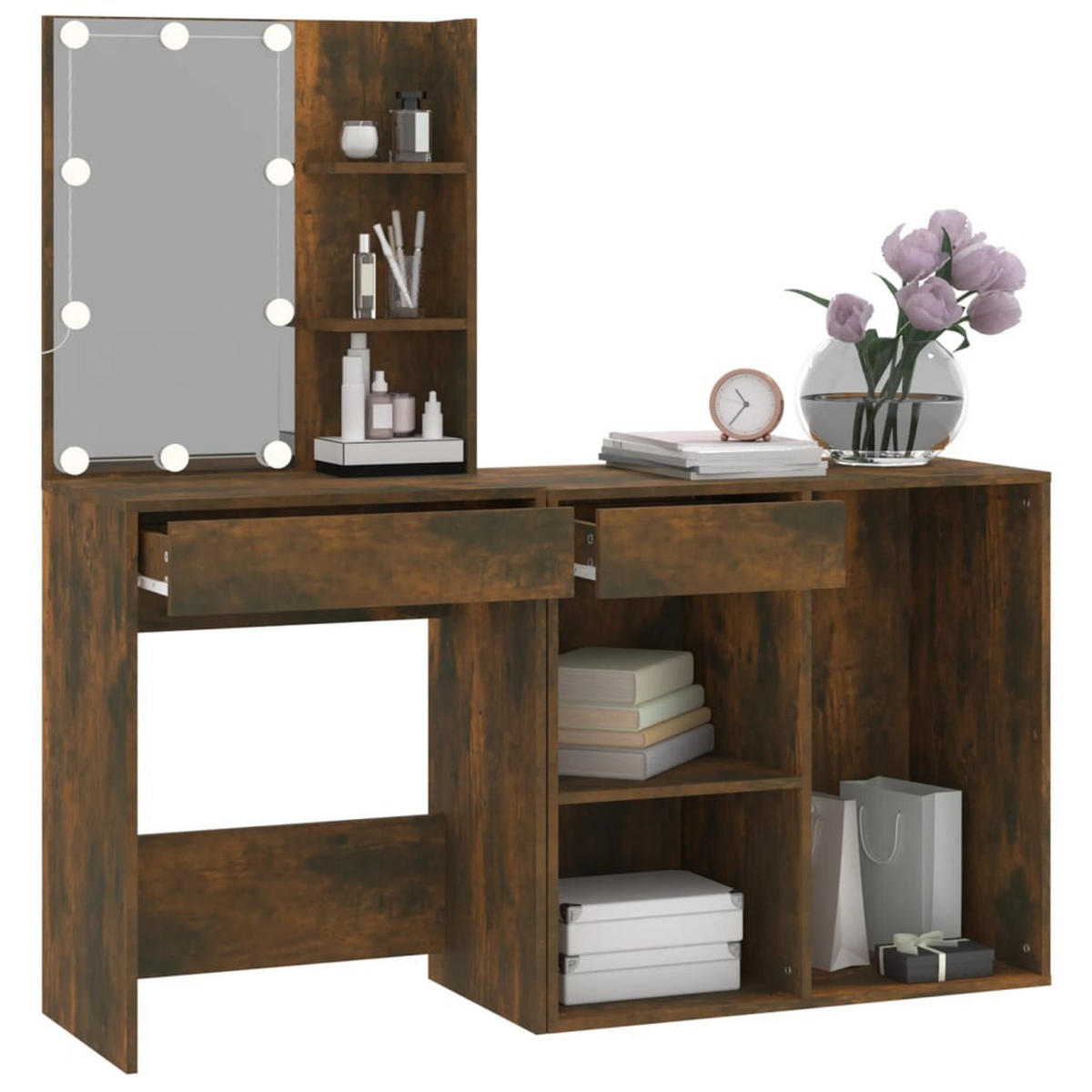 SCHMINKTISCH Cole 75/40/80 cm - Taupe, Holzwerkstoff (75/80/40cm) - Nettlife