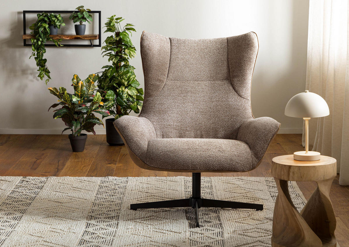 STUHL 100% Polyester 90 x 88 x 101 cm braun POLSTERSTÜHLE - Braun, Kunststoff (90/101/88cm) - Massivmoebel24