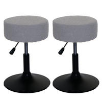 HOCKER Hellgrau 2er-Set - Hellgrau, Textil (37/57/37cm) - MCW