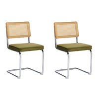 SCHWINGSTUHL DE-36300 2er-Ser mit Rattan-Rückenlehne Olivgrün - Grün, Metall (47/81/59cm) - ComfortXL