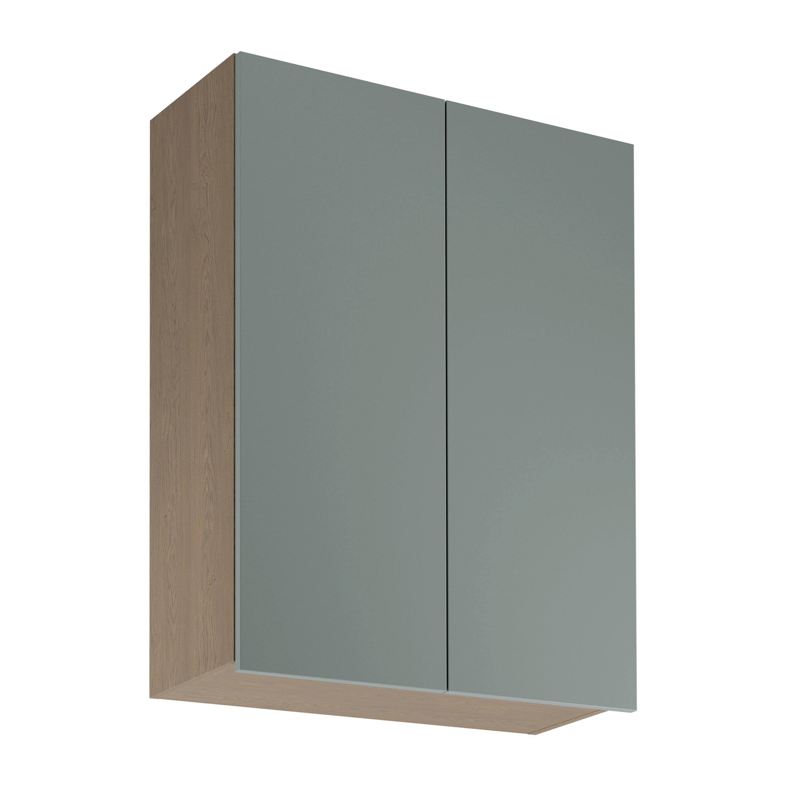 HÄNGESCHRANK G80 – Sorento Grün – Grün / Eiche - Eichefarben/Grün, Holzwerkstoff (80/100/32cm) - ROYAL24_MARKT