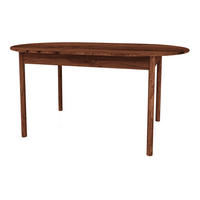 TISCH OVAL INA Wildeiche - Dunkelbraun, Holz (160/80/77cm) - byoak
