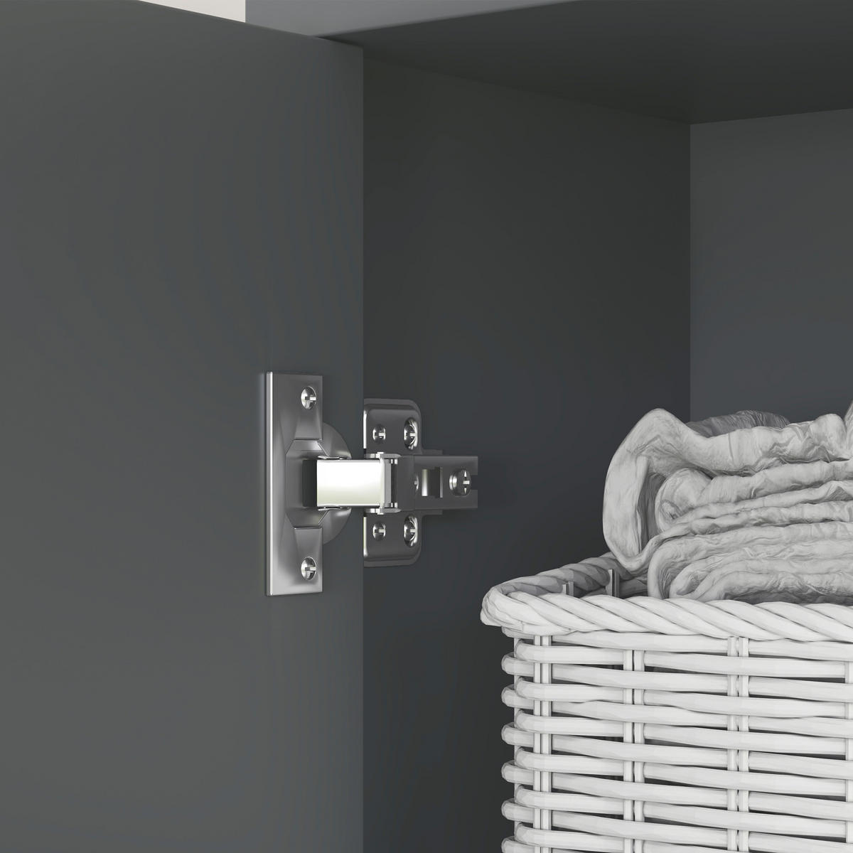 HOCHSCHRANK DE-12439 40/24/160 cm Grau - Grau, Holzwerkstoff (24/160/40cm) - ComfortXL