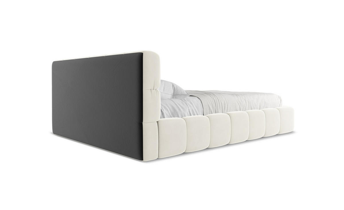 POLSTERBETT mit Bettkasten und Lattenrost 160x228 Creme - Perlmutt/Creme, Kunststoff/Textil (140/200cm) - Makamii