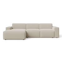 ECKSOFA Lavia Beige Links - Beige/Schwarz, Holz/Kunststoff (310/165cm) - Graingold