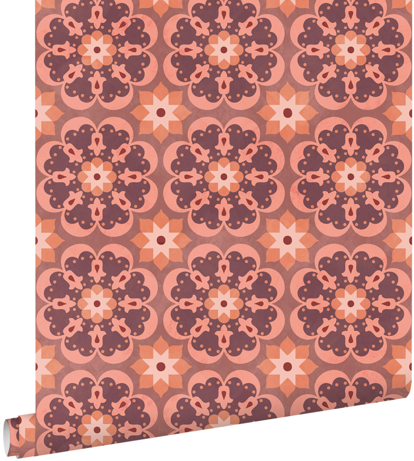 TAPETE Fliesenmuster 50 x 900 cm - Terracotta, Papier (50/900cm) - ESTAhome