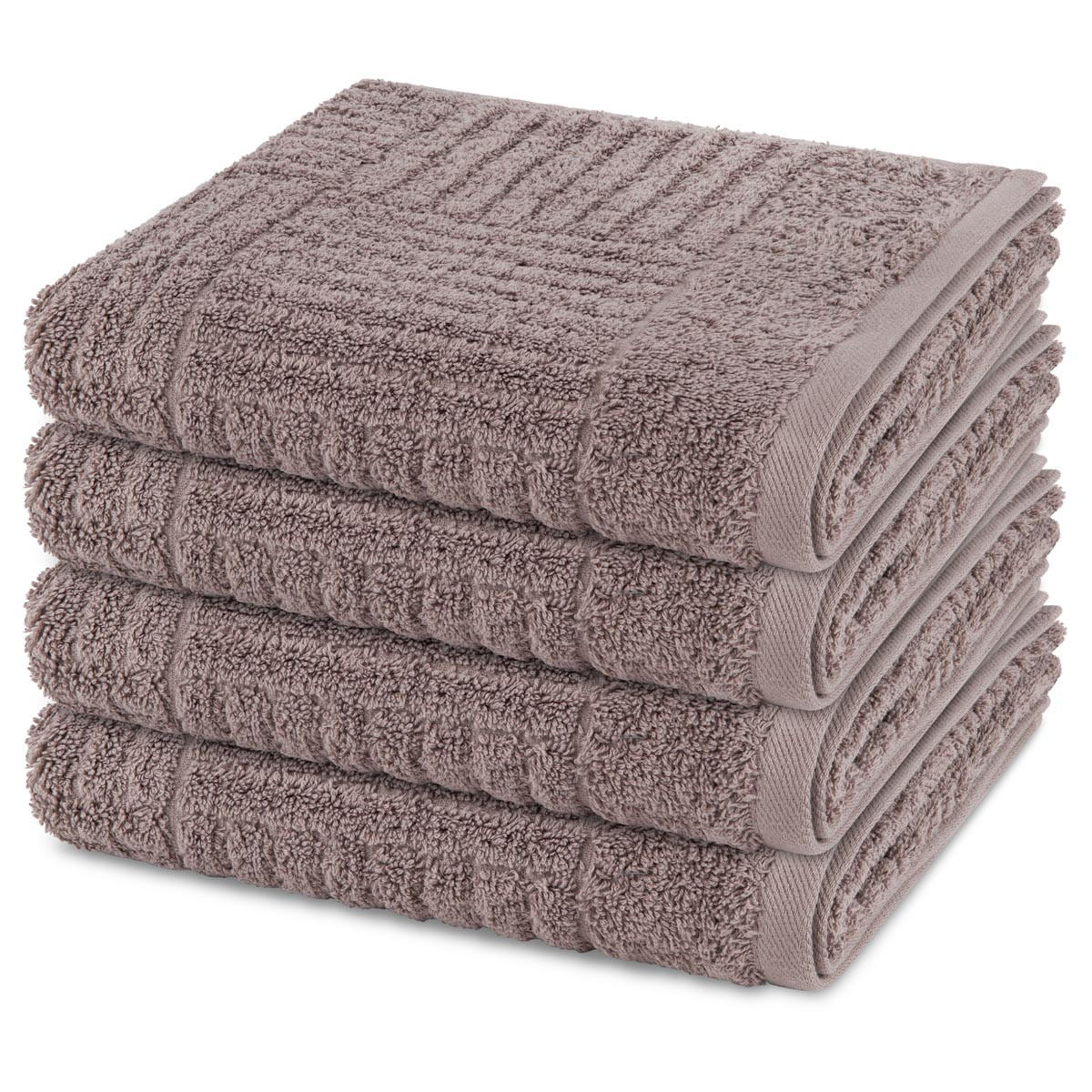 HANDTUCH Carre 4er-Set - Grau, Textil (50/100cm) - Ross