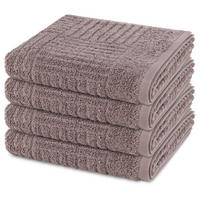 HANDTUCH Carre 4er-Set - Grau, Textil (50/100cm) - Ross