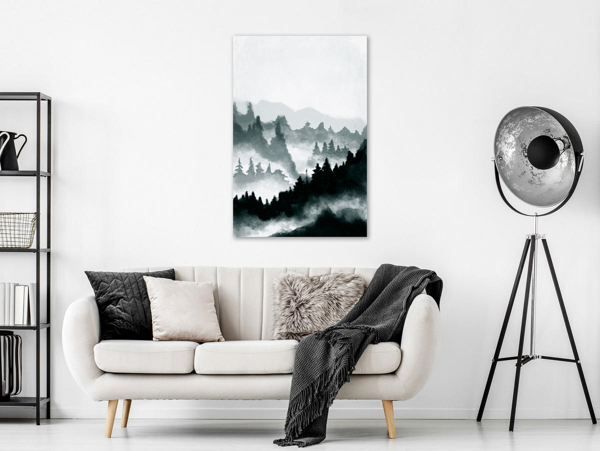 KUNSTDRUCK Schwarz-Weiß 40/60 cm - Schwarz, Textil (40/60cm) - KUNSTLOFT