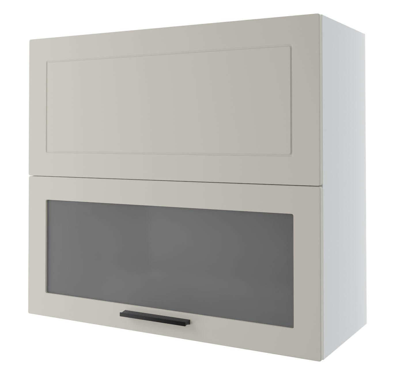 KÜCHENHÄNGESCHRANK Kvantum W8BS/80 Vanille Matt / Weiß Matt 80 / 32,5 / 72cm - Creme/Weiß, Holz/Holzwerkstoff (80/72/32.5cm) - Feldmann-Wohnen