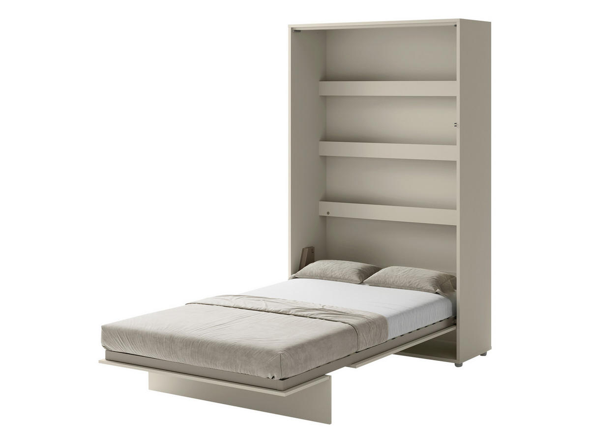 SCHRANKBETT Bed-Concept BC-02 120x200 mit weißer LED Beleuchtung - Kaschmir/Grau, Holz/Holzwerkstoff (120/200cm) - MIRJAN24