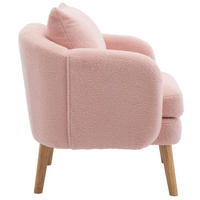 SESSEL 71/71/72 cm Pink aus Teddy mit Kissen - Rosa, Textil (72/71/71cm) - OKMYHOME