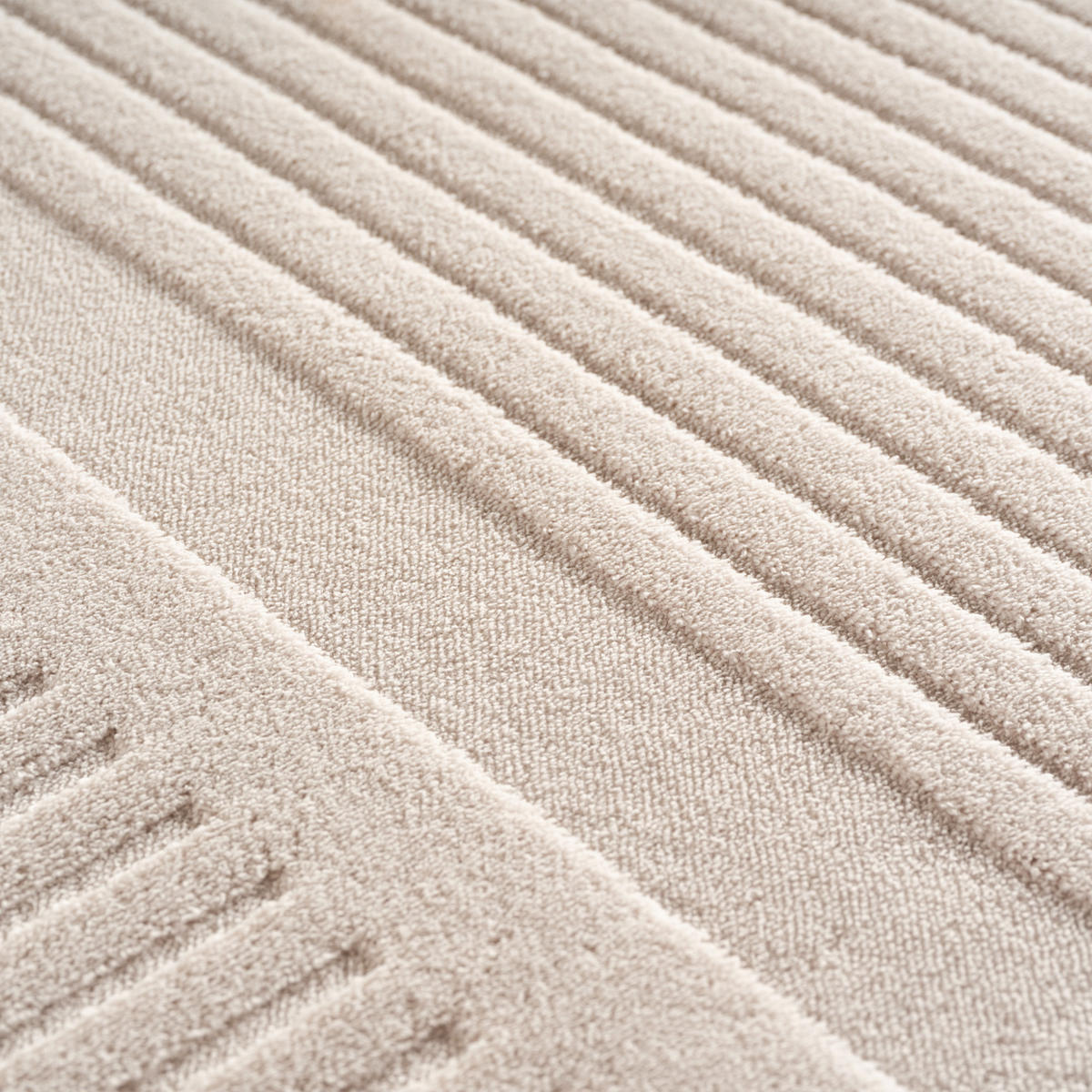 TEPPICH Kurzflor Boho Design Microfaser Baumwolle Schlafzimmer Creme Rechteckig 200x290 - Creme, Textil (200/290cm) - KADIMA DESIGN