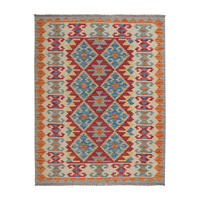 HANDWEBTEPPICH Kelim Gashgai Rot 200/155 cm Schurwolle - Rot, Textil (155/200cm) - Looma