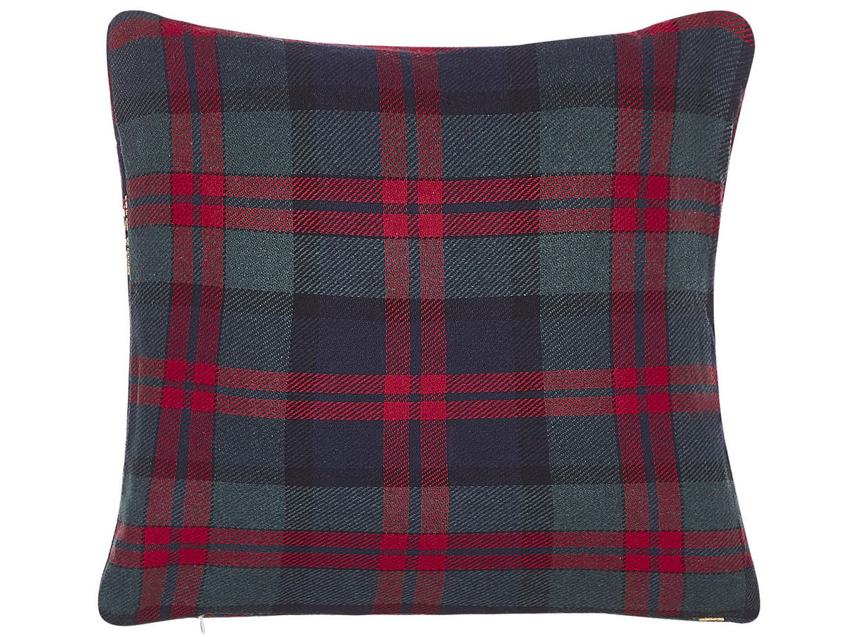 DEKOKISSEN 2er-Set Dunkelgrün 45/45 cm Cupid - Dunkelgrün, Textil (45/45cm) - Beliani