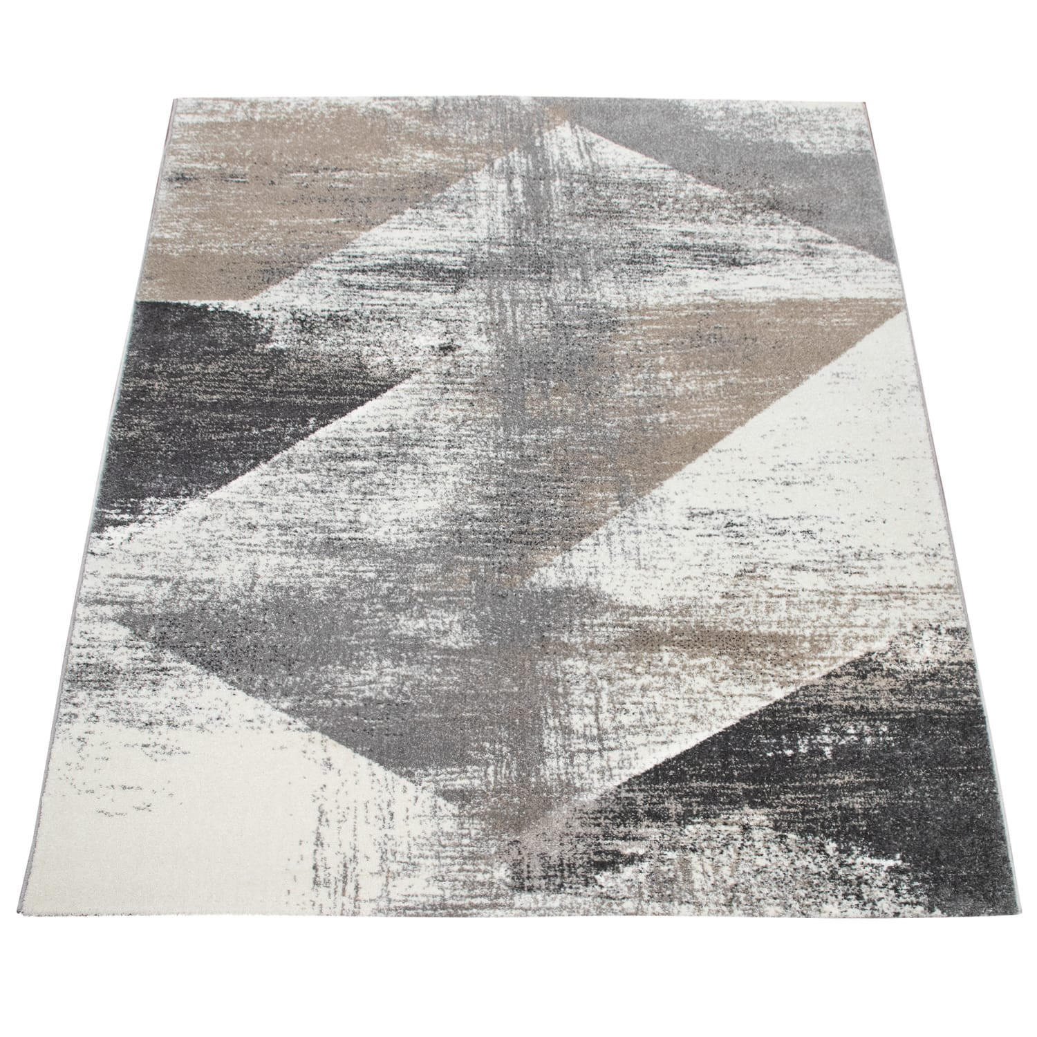 TEPPICH Kurzflor Farbverlauf Wohnzimmer schmutzabweisend Grau Rechteckig 200x290 - Grau, Textil (200/290cm) - KADIMA DESIGN