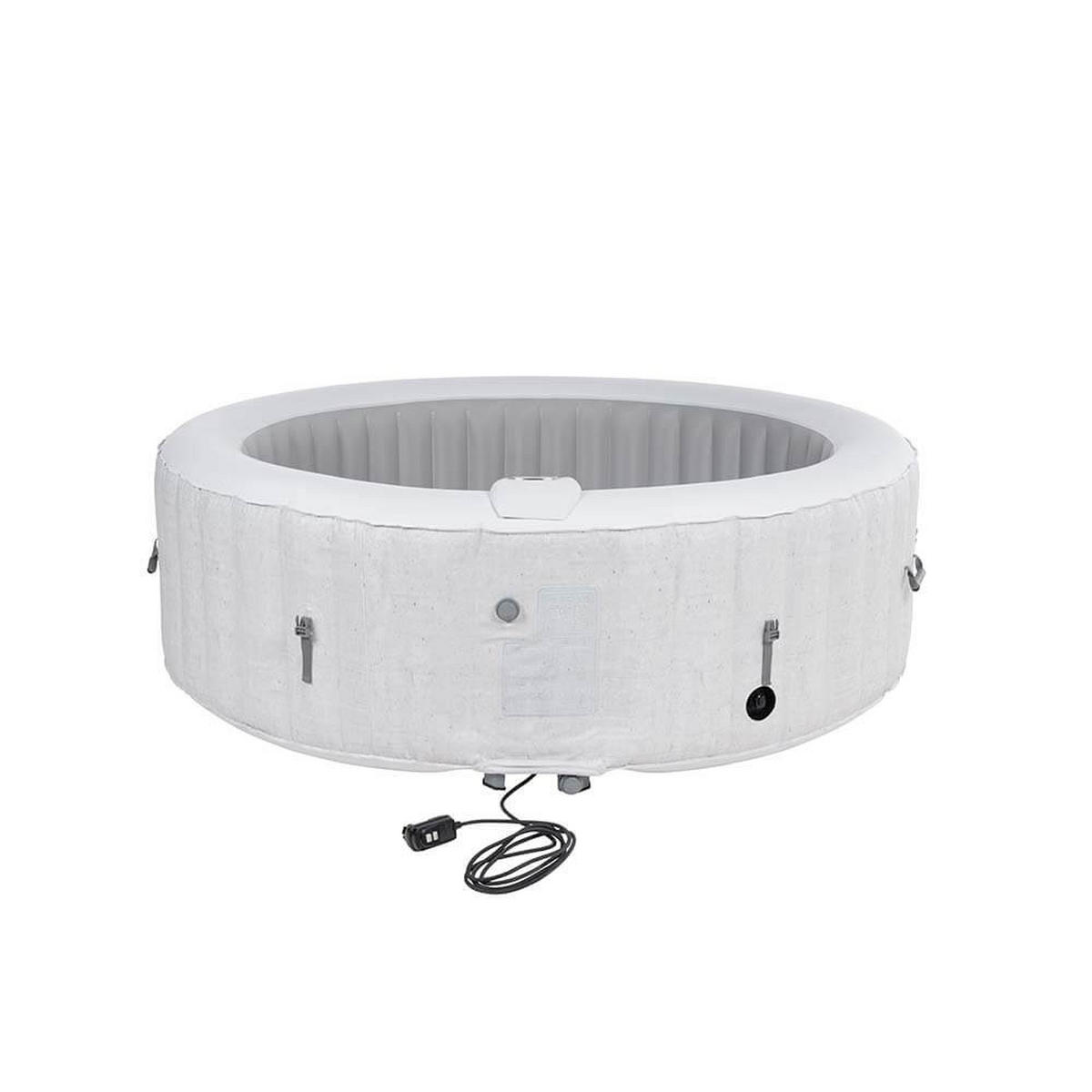 OUTDOOR Whirlpool SPLASH inkl. Abdeckung - Ø208 cm 6 Personen Beton - Grau, Kunststoff (208/65/208cm) - Home Deluxe