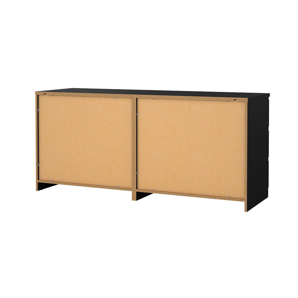 KOMMODE, Naia, Schwarz, Holzwerkstoff, 154 x 50 x 68 cm - Schwarz, Holzwerkstoff (154/68/50cm) - ebuy24