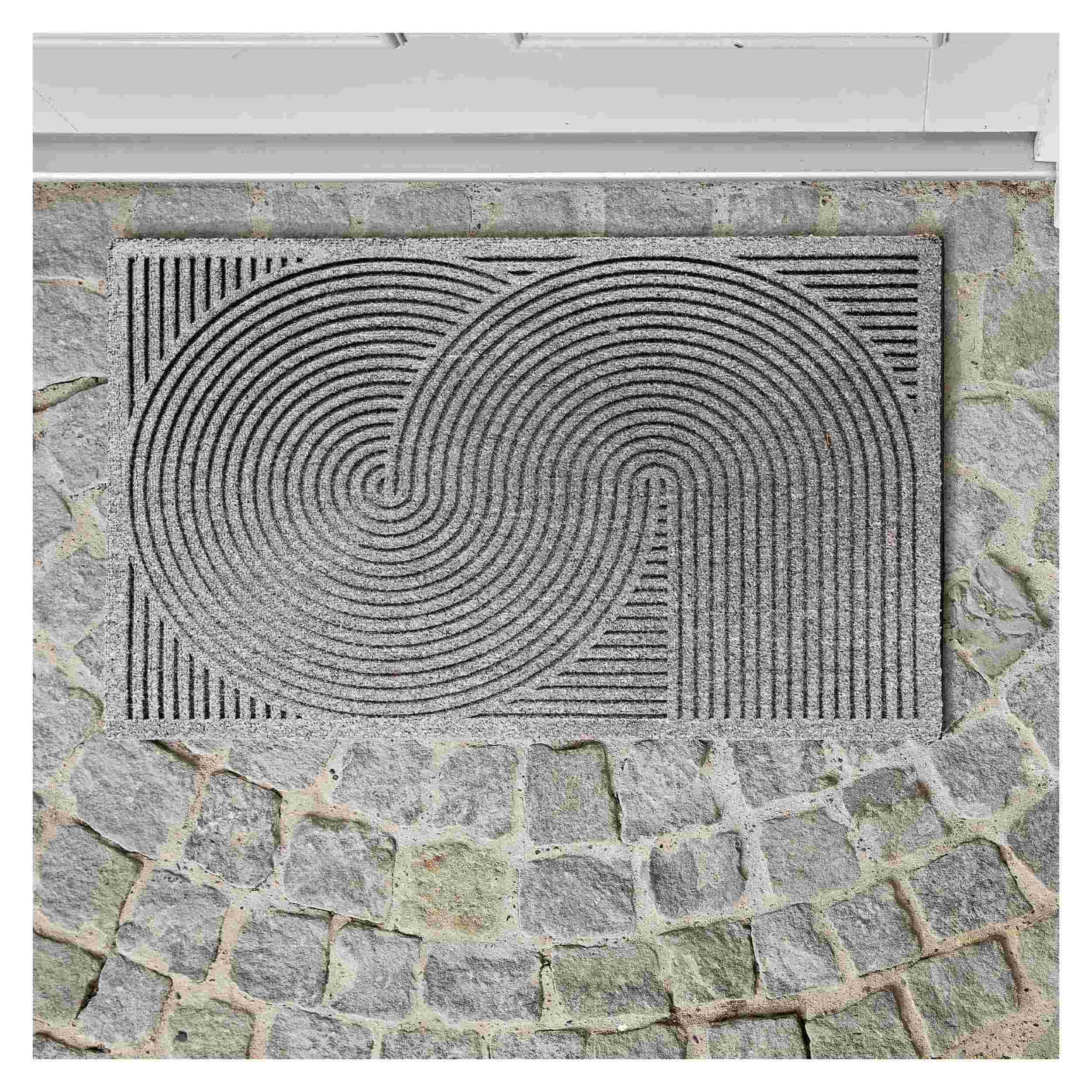 RUTSCHFESTE FUßMATTE GRAPHIC DELUXE - Silberfarben, Textil (60/90cm) - Astra