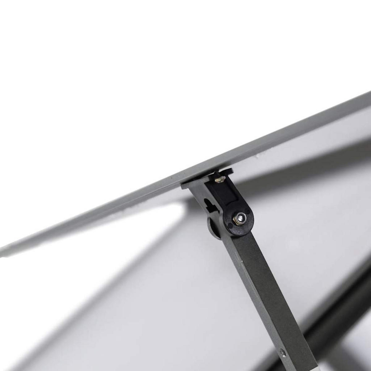 GEWÄCHSHAUS mit Fundamentrahmen 224/169/195 cm, aus Aluminium, Anthrazit - Anthrazit, Metall (169/195/224cm) - vidaXL