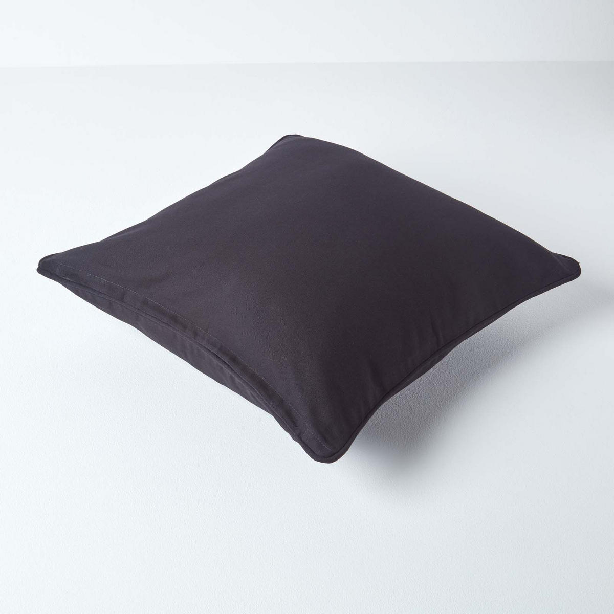 KISSENHÜLLE schwarz 60/60 cm, 100% Baumwolle - Schwarz, Textil (60/60cm) - Homescapes