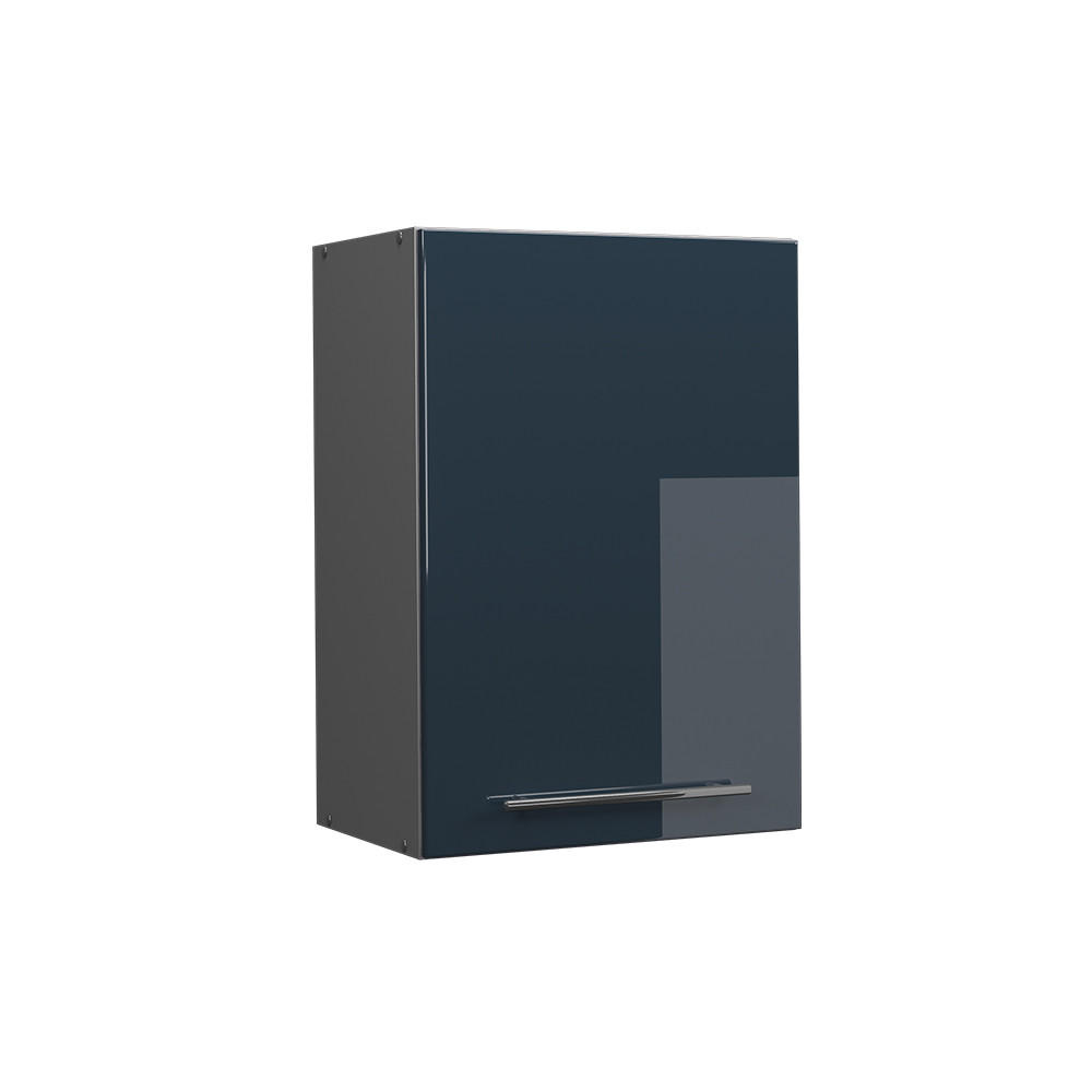 HÄNGESCHRANK Fame-Line Dunkelblau Hochglanz 50 cm - Anthrazit/Dunkelblau, Holzwerkstoff (50/72/34.1cm) - Vicco