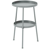 OUTDOOR-BEISTELLTISCH Metall Kunststoff Dunkelgrau - Dunkelgrau, Metall (36/36/53cm) - Outsunny