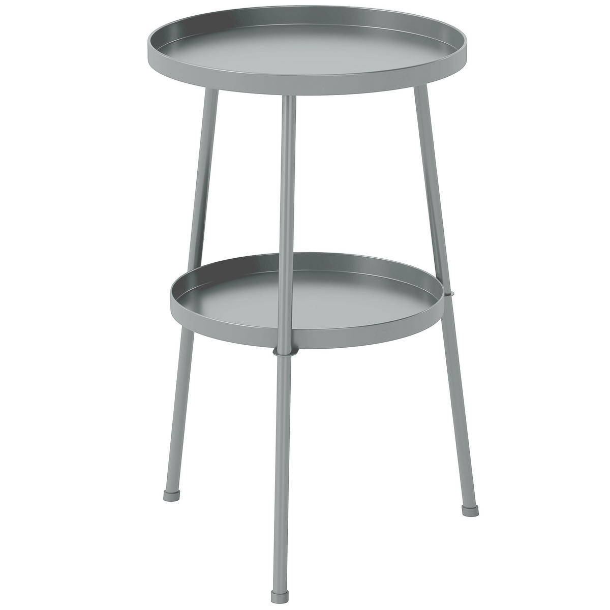 OUTDOOR-BEISTELLTISCH Metall Kunststoff Dunkelgrau - Dunkelgrau, Metall (36/36/53cm) - Outsunny