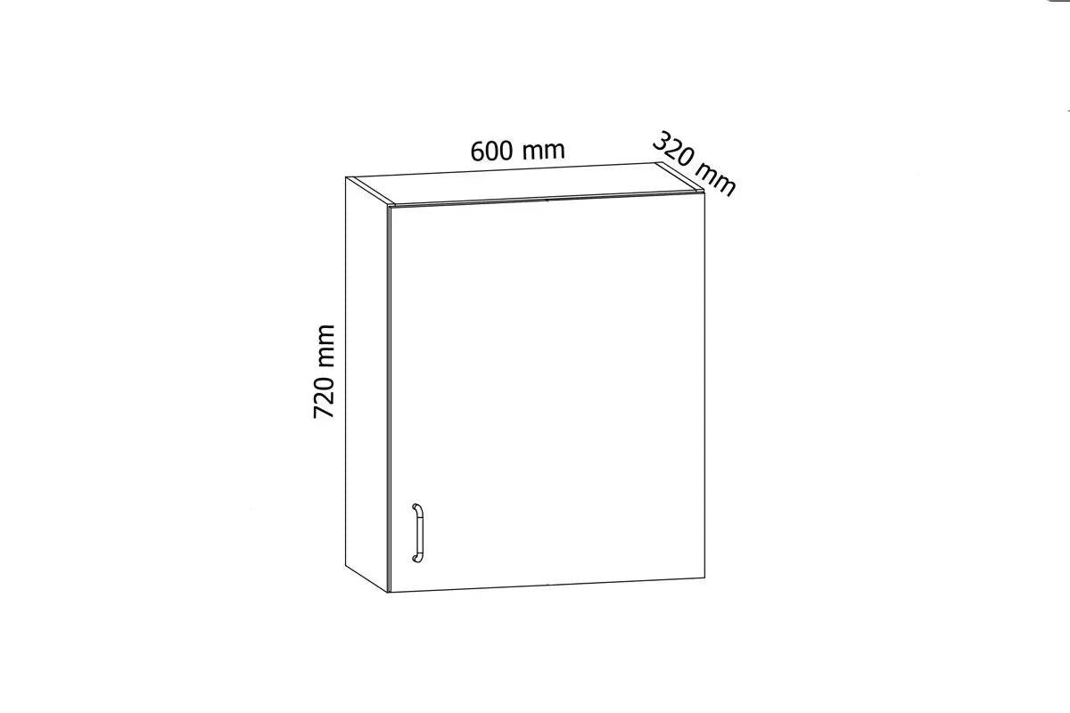 HÄNGESCHRANK – 60 cm – G60 – Velmora – Weiß / Weiß Hochglanz - Weiß Hochglanz, Holzwerkstoff (60/72/32cm) - ROYAL24_MARKT