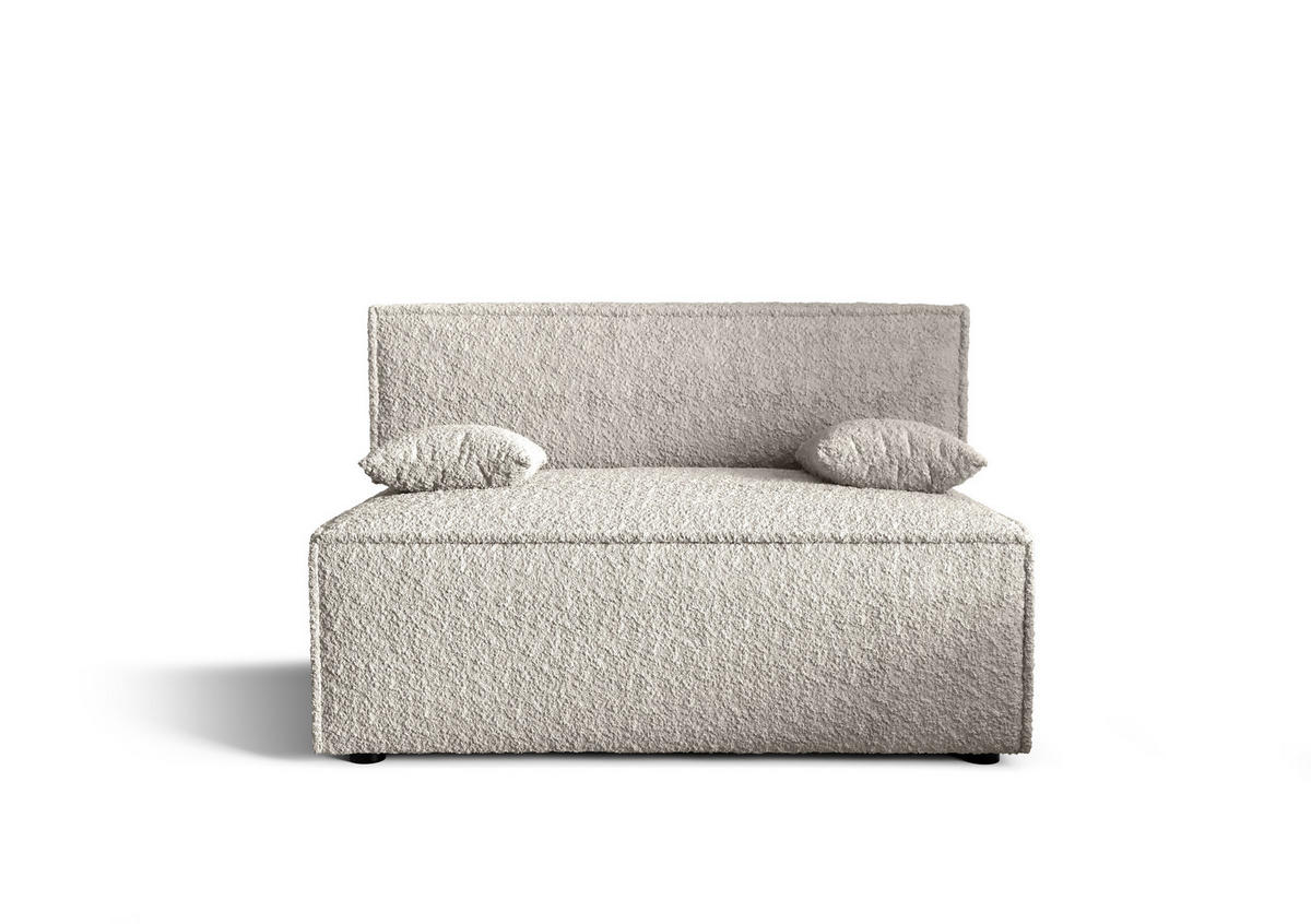 SOFA Mira ohne Armlehnen mit Schlaffunktion - Creme, Textil (131/90/85cm) - SIMKAM Furniture