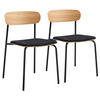 STÜHLE 2-tlg., Schwarz - Schwarz, Holz (46/78/52cm) - Oviala