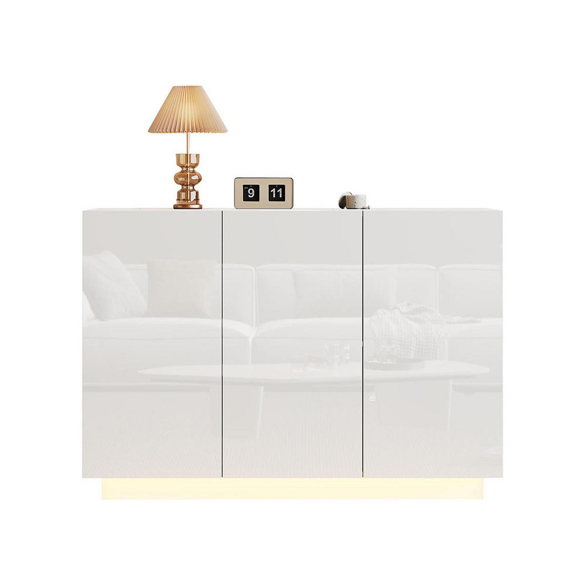 SIDEBOARD 120/40/75CM，weiß - Weiß, Holz (40/75/120cm) - KOMHTOM