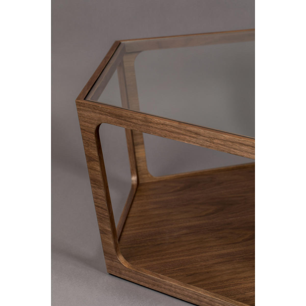 COUCHTISCH Sita Sechseckig Braun - Braun, Glas (92.5/80/34cm) - Dutchbone