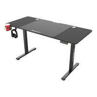 COMPUTERTISCH Stryn - Schwarz, Metall (60/140/117cm) - pro.tec