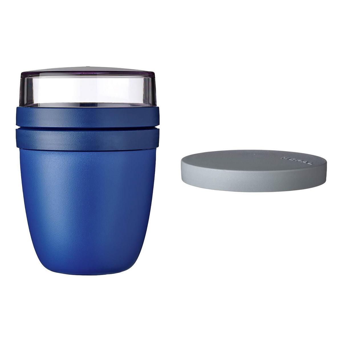 LUNCHPOT SWITCH Ellipse Vivid Blue 500 ml (+ 200 ml) - Blau, Kunststoff (10.7/15.1/10.7cm) - Mepal