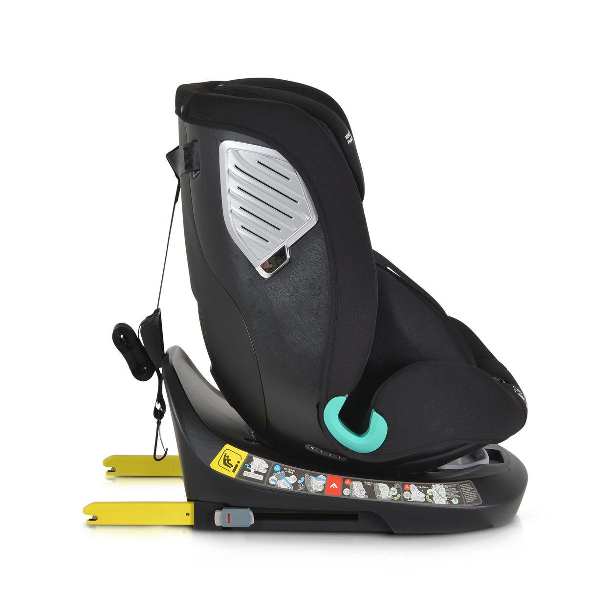 KINDERSITZ i-Size Quill schwarz (40-150cm) Gruppe 0/1/2/3, Isofix, 360° drehbar - Schwarz, Kunststoff (45/69/53cm) - Cangaroo