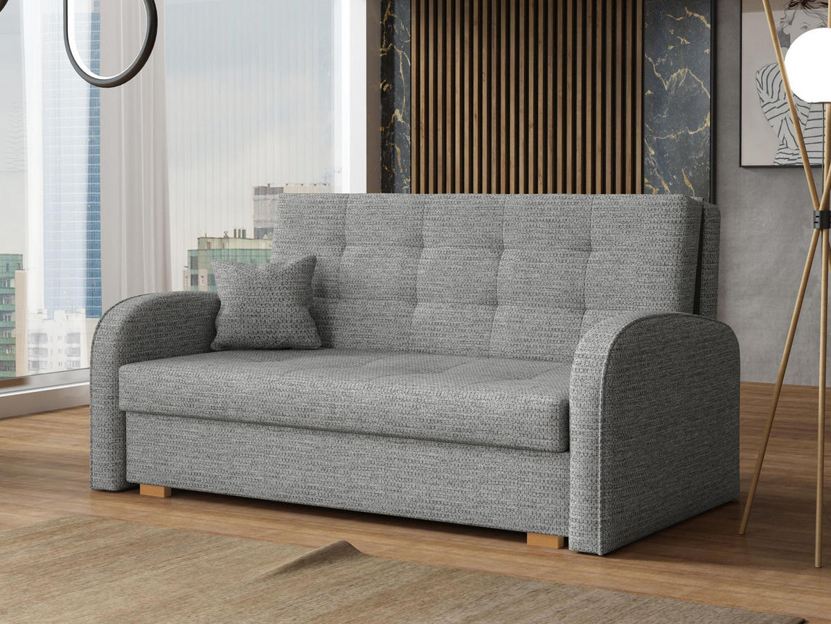SCHLAFSOFA Viva Gold III - Greige/Braun, Holz/Textil (153/85/98cm) - MIRJAN24
