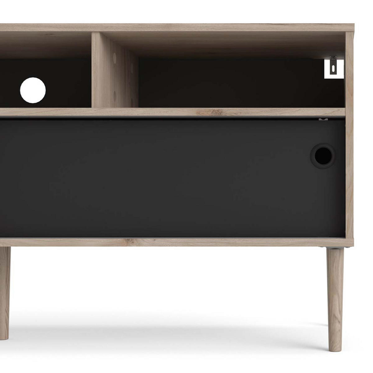 TV-ELEMENT Schwarz - Schwarz, Holzwerkstoff (148/64/41cm) - ebuy24