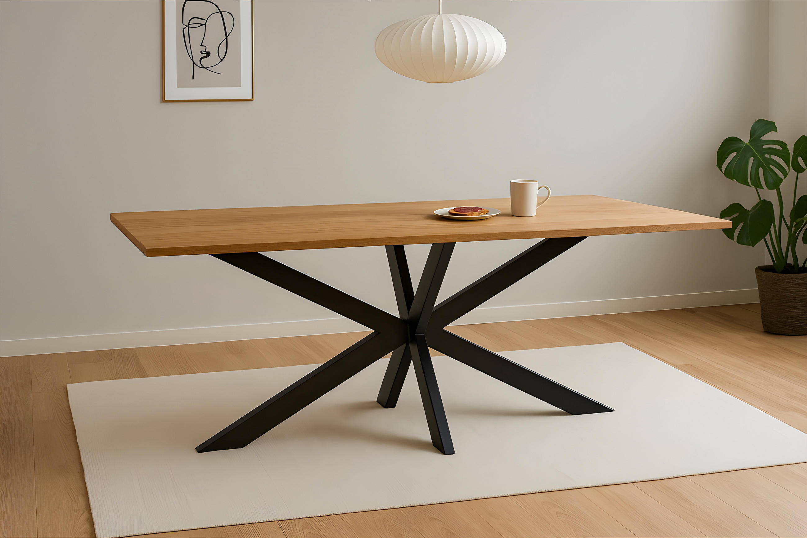 ESSTISCH SALVADOR - Eichefarben/Beige, Holz (100/200/77cm) - SAM