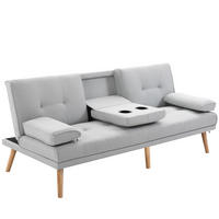 SCHLAFSOFA 3-Sitzer DE-13374 Hellgrau - Hellgrau, Textil (181/78/77cm) - ComfortXL