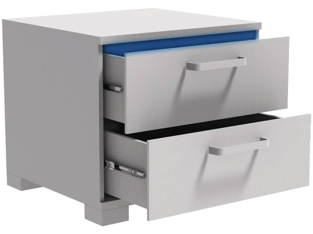 NACHTTISCH karina weiss - Weiß, Holzwerkstoff (38/39/41cm) - Habitat Garten