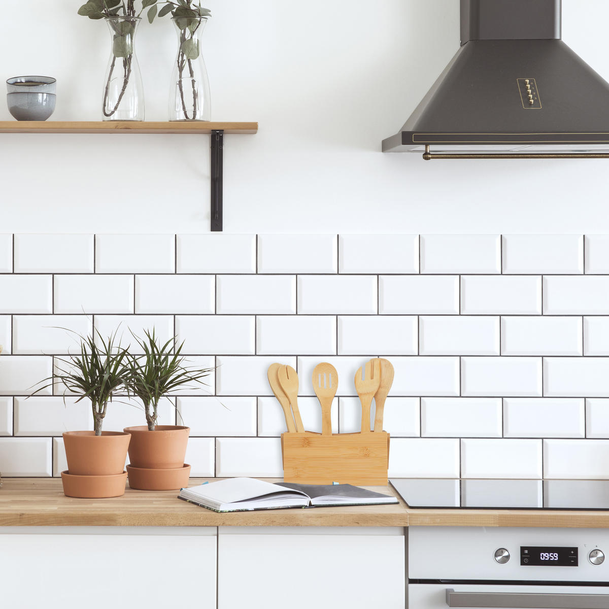 BESTECKHALTER - Hellbraun, Holz/Holzwerkstoff (25/23/15.5cm) - Relaxdays