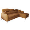 ECKSOFA L Form Ribella 5 Bernstein 265/180/100 cm Rechts mit Schlaffunktion - Gelb/Schwarz, Textil/Metall (265/180cm) - AX Living