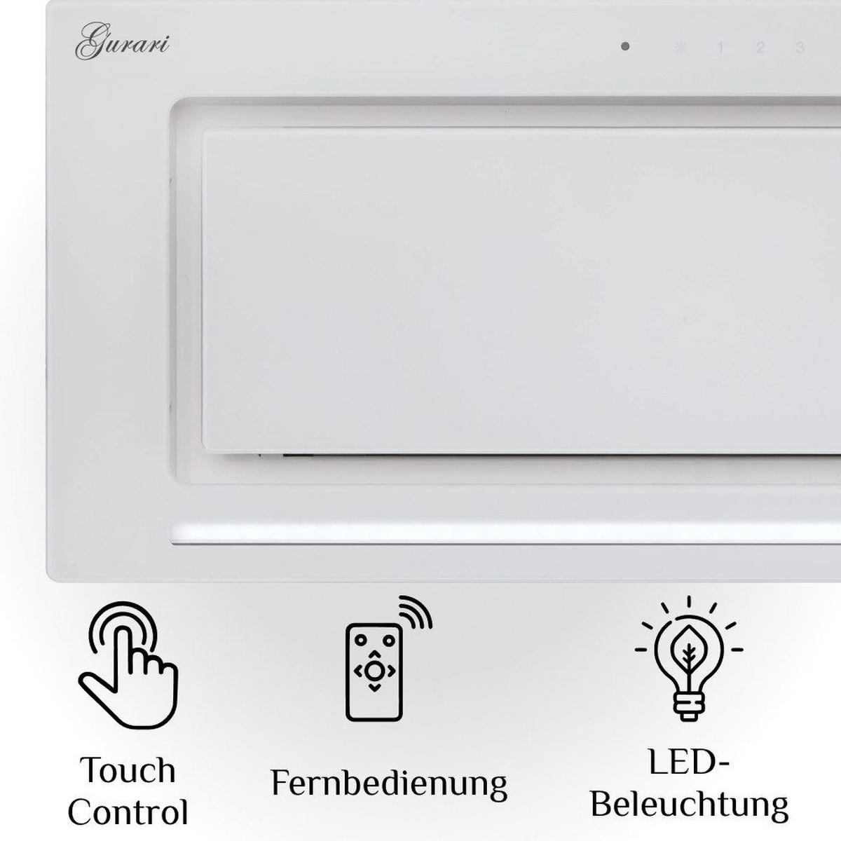 DUNSTABZUGSHAUBE GCH E 217 WH 90 Prime N 90 cm Weiß - Weiß, Metall (90/24.5/29.5cm) - Gurari