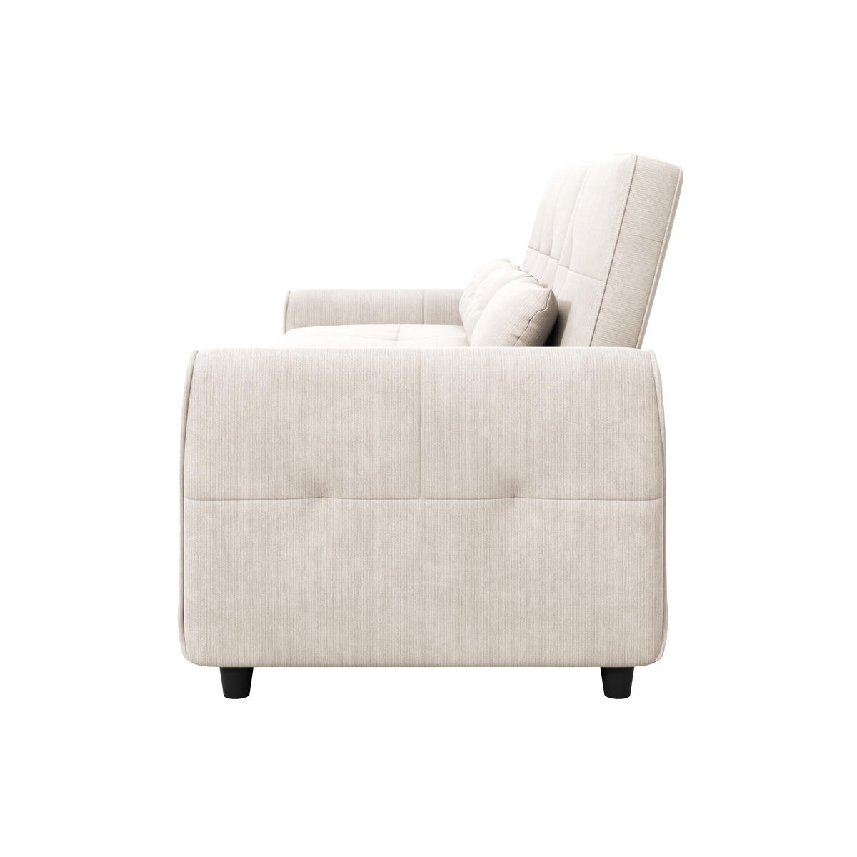 SCHLAFSOFA 3-Sitzer 3-in-1 ausziehbar Chenille, DE-42933, Beige - Beige, Metall (176/83/148cm) - ComfortXL