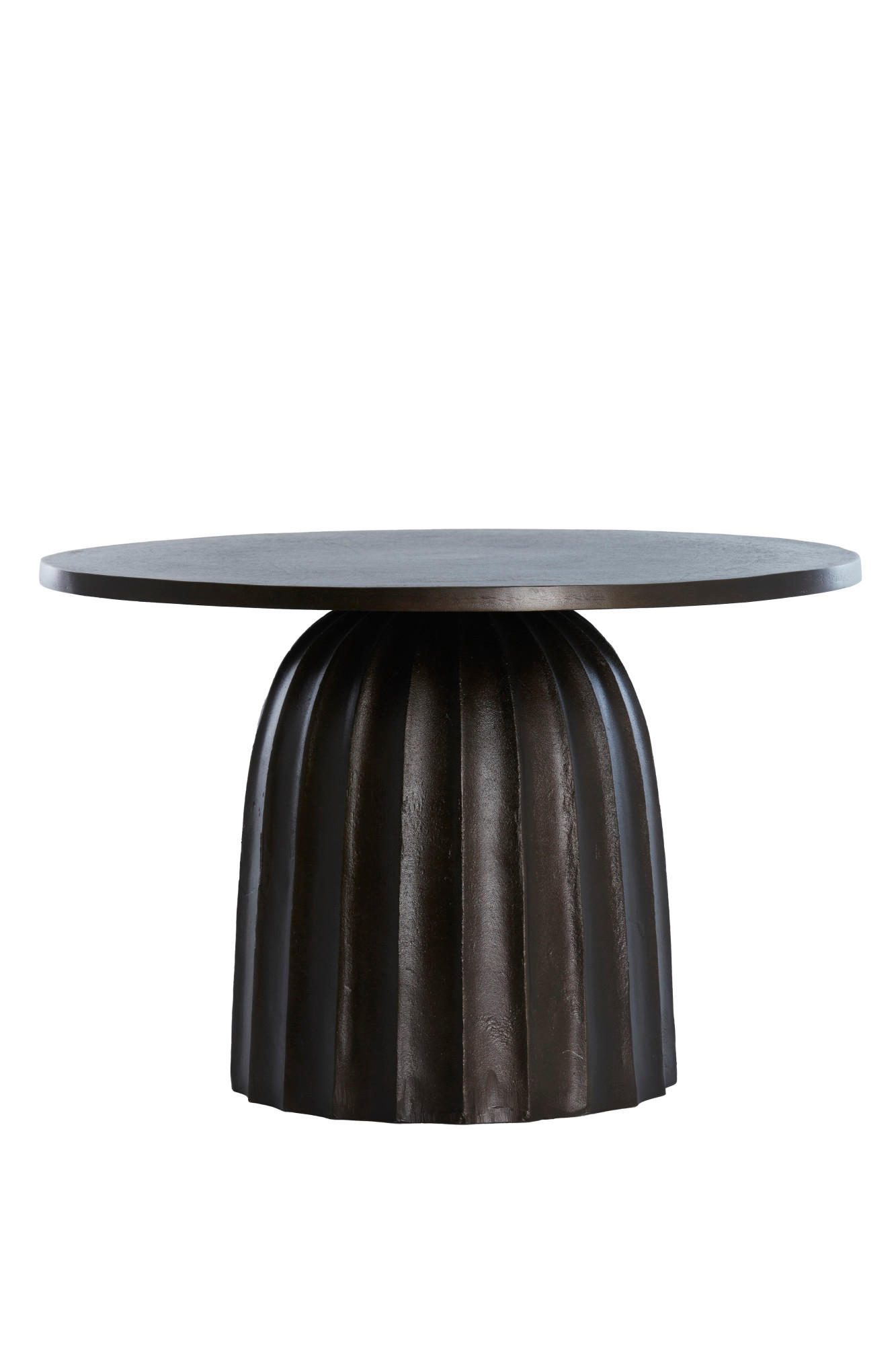 BEISTELLTISCH Veglia Braun Ø60/38 cm - Dunkelbraun, Metall (60/60/38cm) - Light & Living