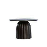 BEISTELLTISCH Veglia Braun Ø60/38 cm - Dunkelbraun, Metall (60/60/38cm) - Light & Living
